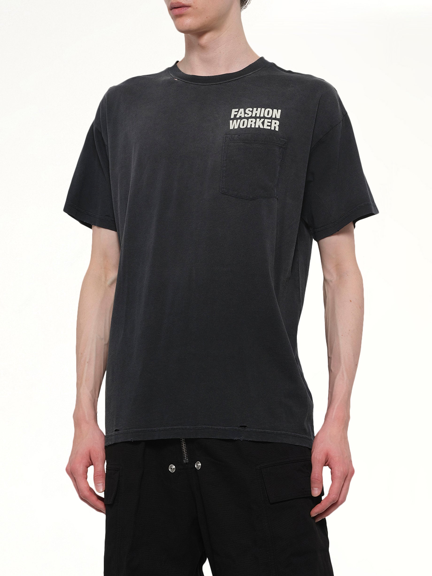 WILLY CHAVARRIA Fashion Worker Easy T-Shirt in Black Detail Shot from MARAIS