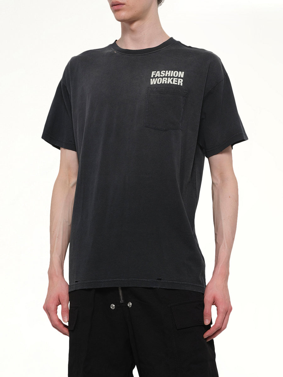 Fashion Worker Easy T-Shirt in Black