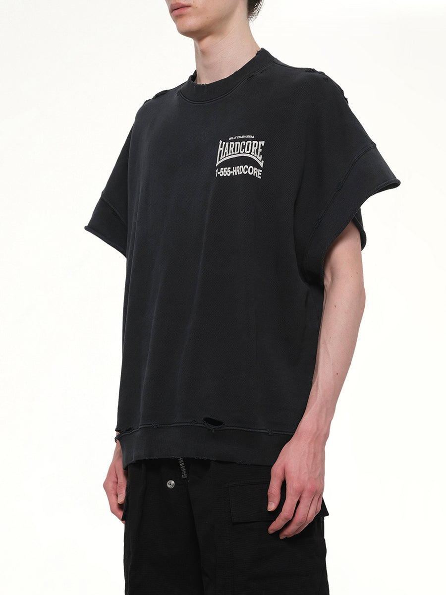 "Hardcore" Muscle T-Shirt in Black
