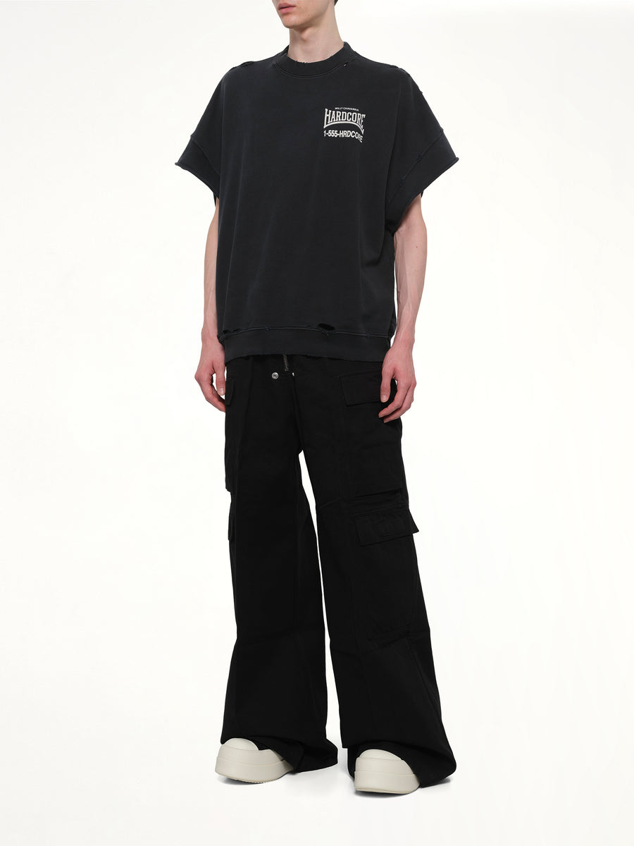 "Hardcore" Muscle T-Shirt in Black