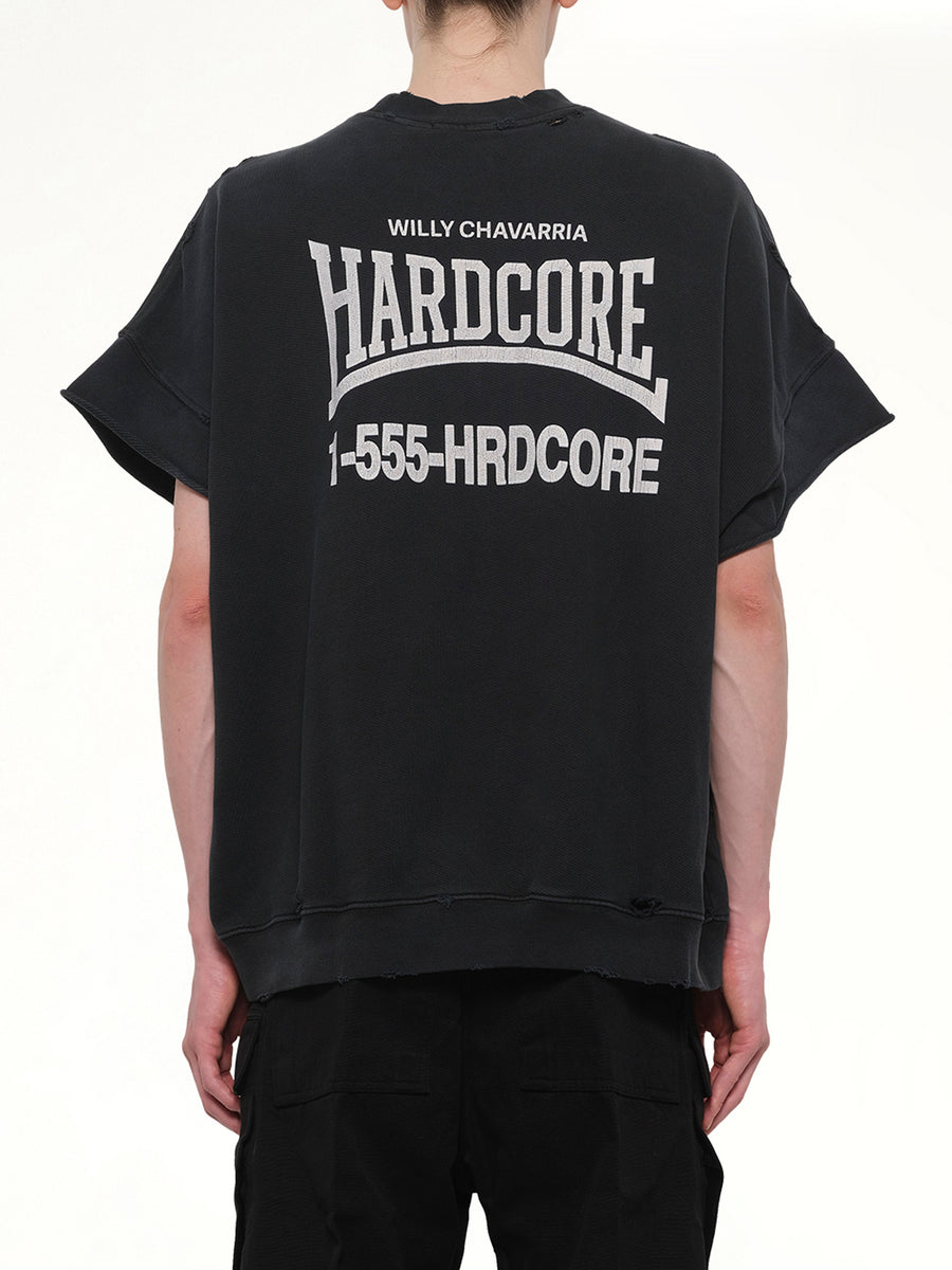 "Hardcore" Muscle T-Shirt in Black