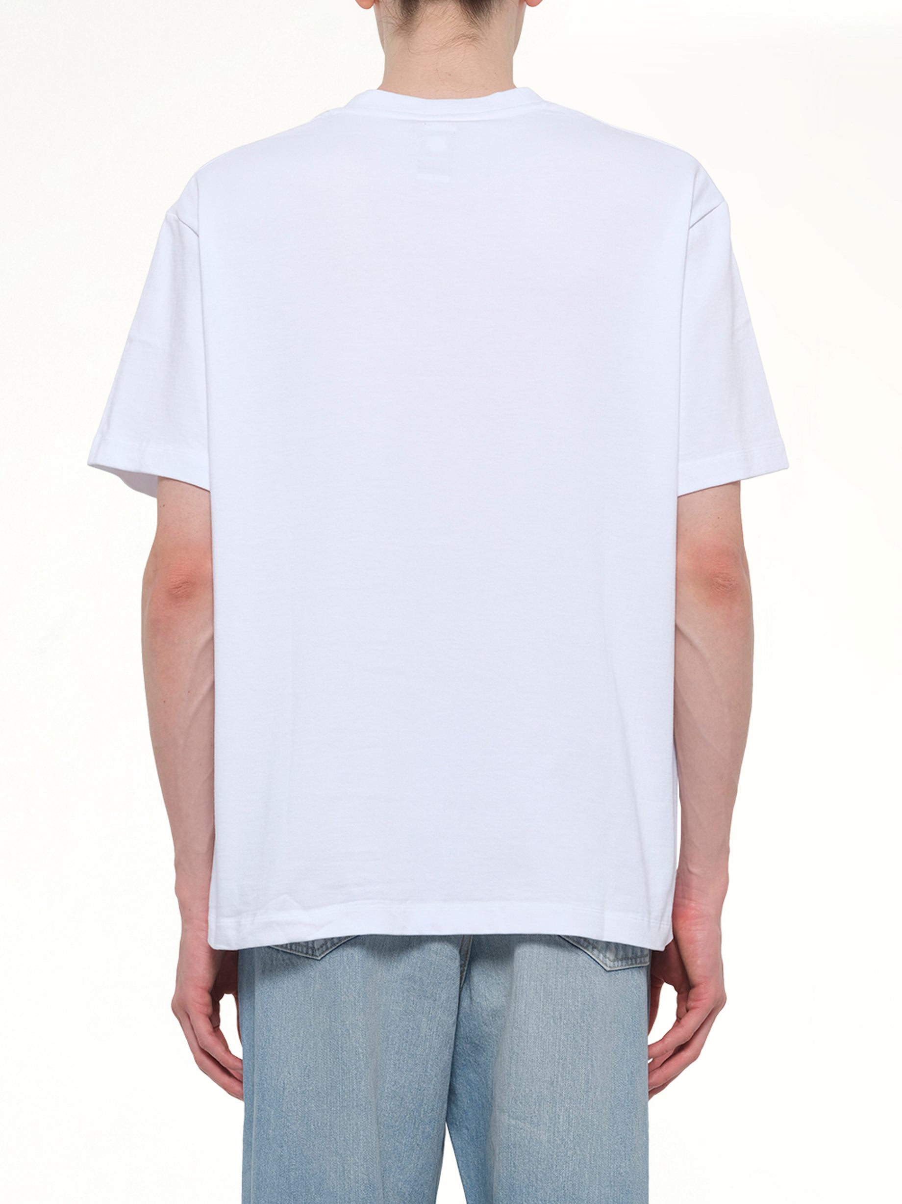 VOWELS Kitty T-Shirt in White Back View from MARAIS