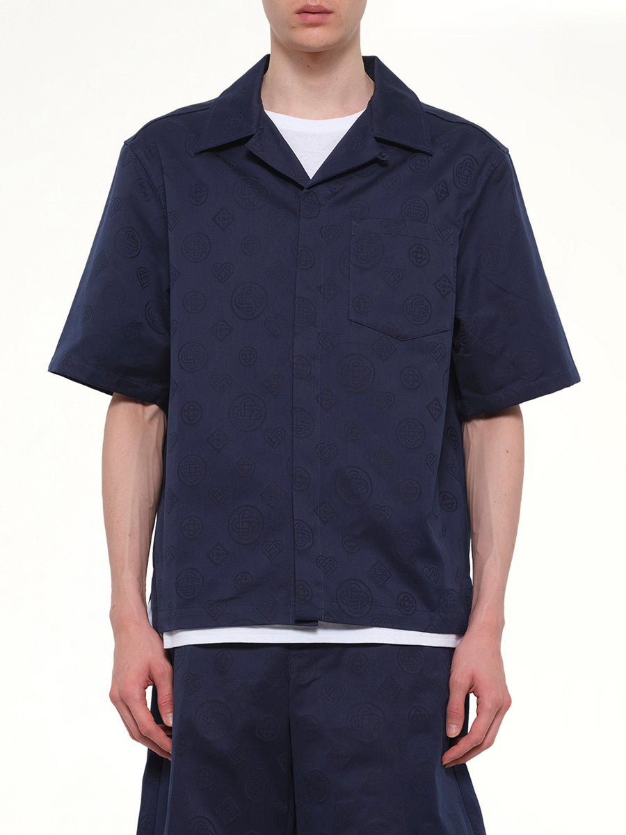 Monogram SS Shirt in Blue