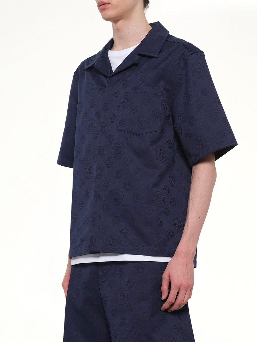Monogram SS Shirt in Blue
