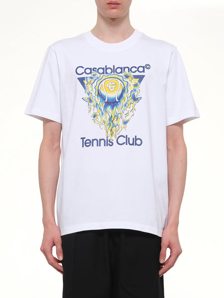 カサブランカ - テニスクラブ アイコン クラシック Tシャツ ホワイト