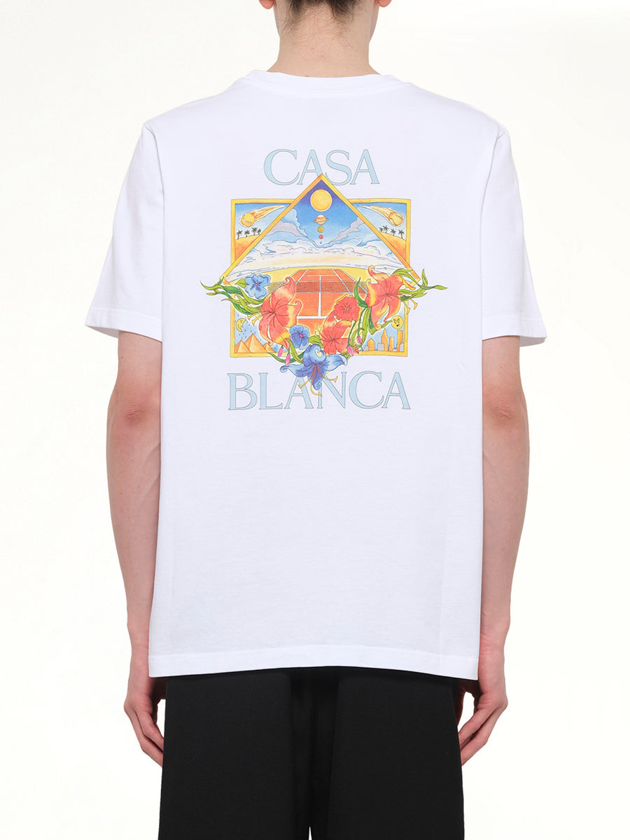 Tennis Landscape 2 Classic T-Shirt in White