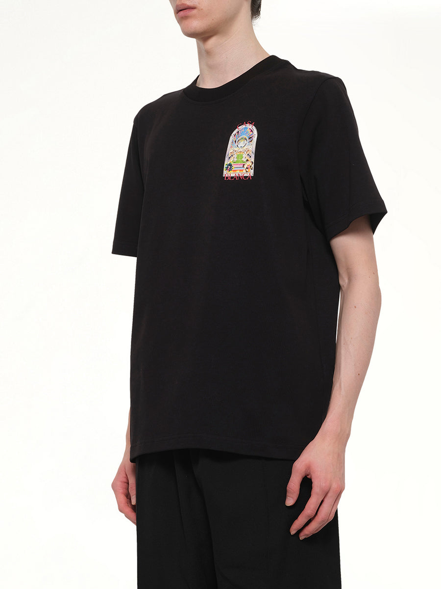 Tennis Landscape Classic T-Shirt in Black