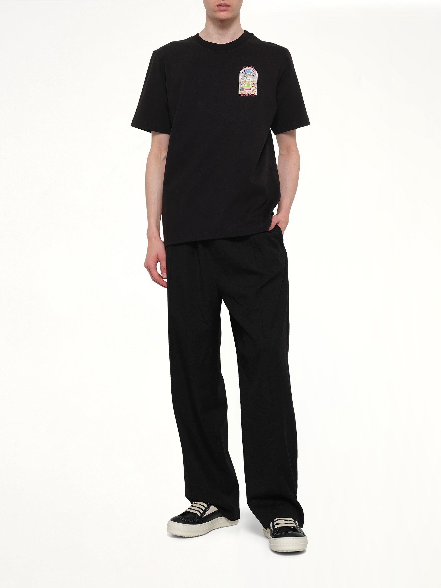 Tennis Landscape Classic T-Shirt in Black