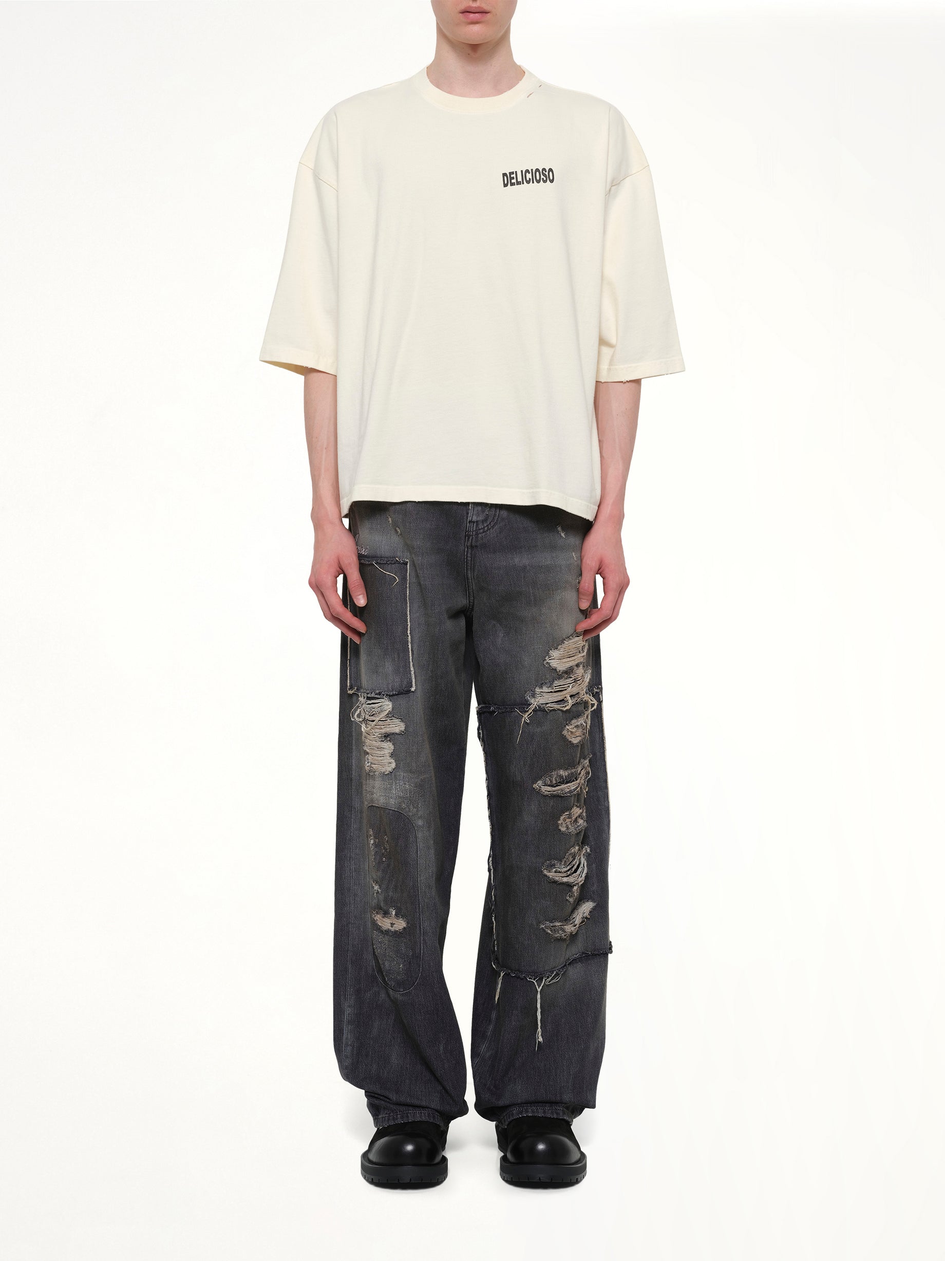 WILLY CHAVARRIA Willy's Taco Shop Buffalo T-Shirt in White Model View from MARAIS