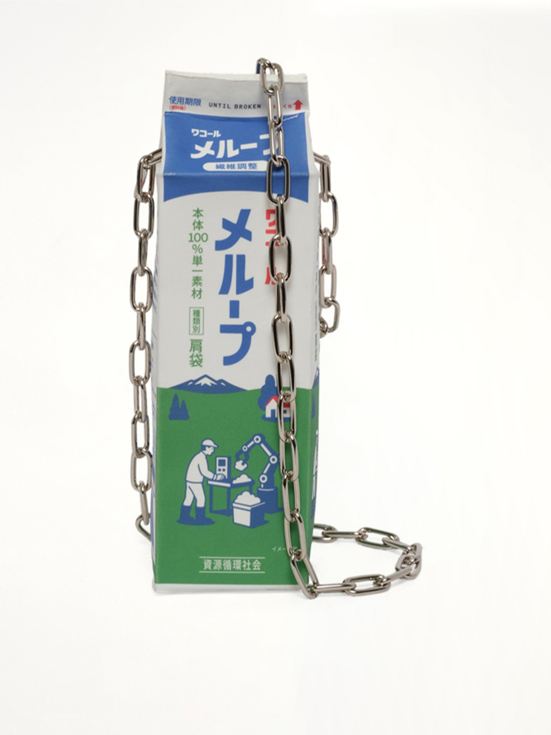 Milk Carton Bag in White