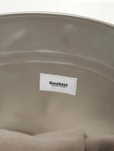 Bucket-Shaped Leather Bag in Silver