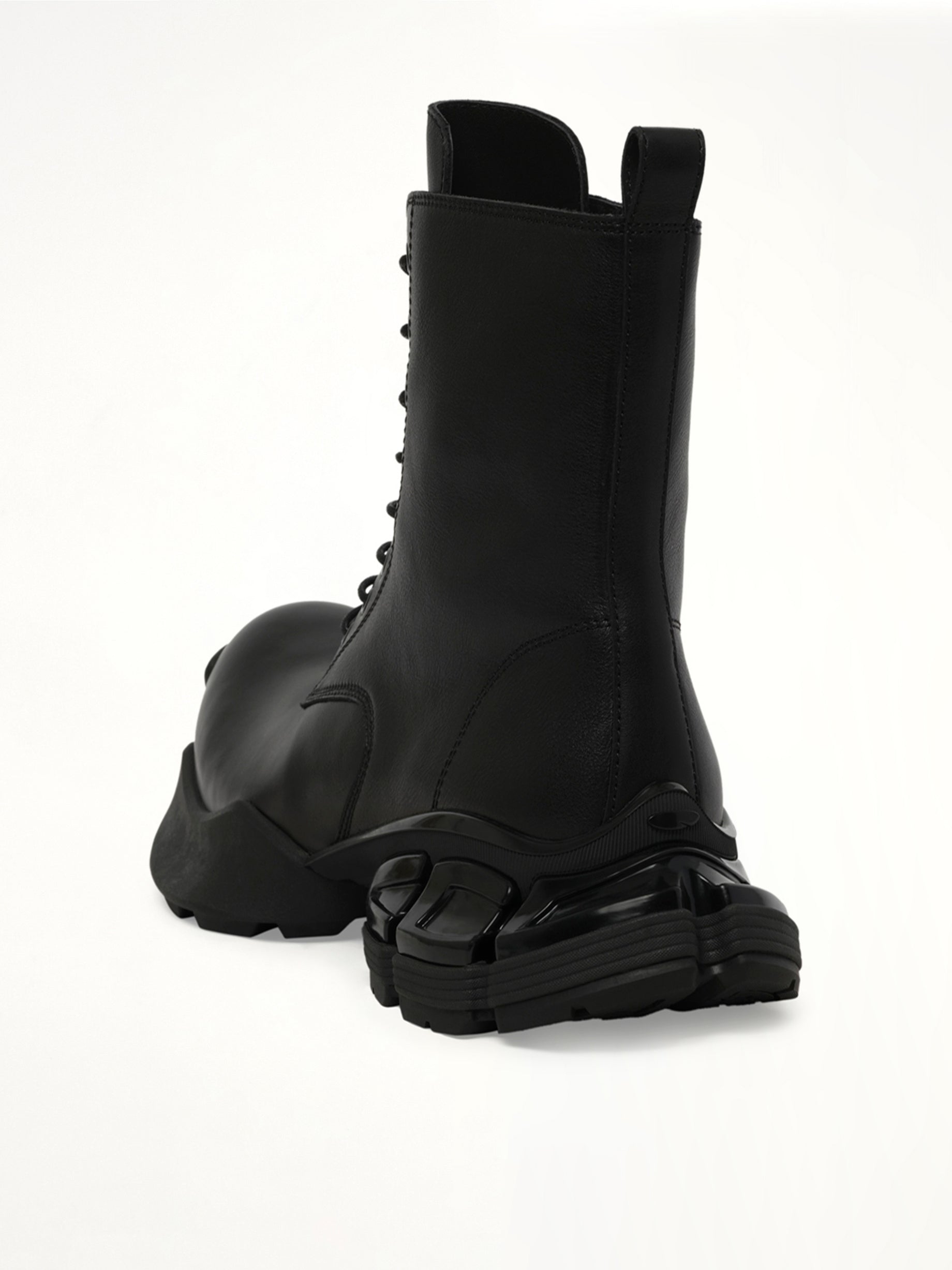 REMAGINE The Core Combat Boots in Black Back View from MARAIS