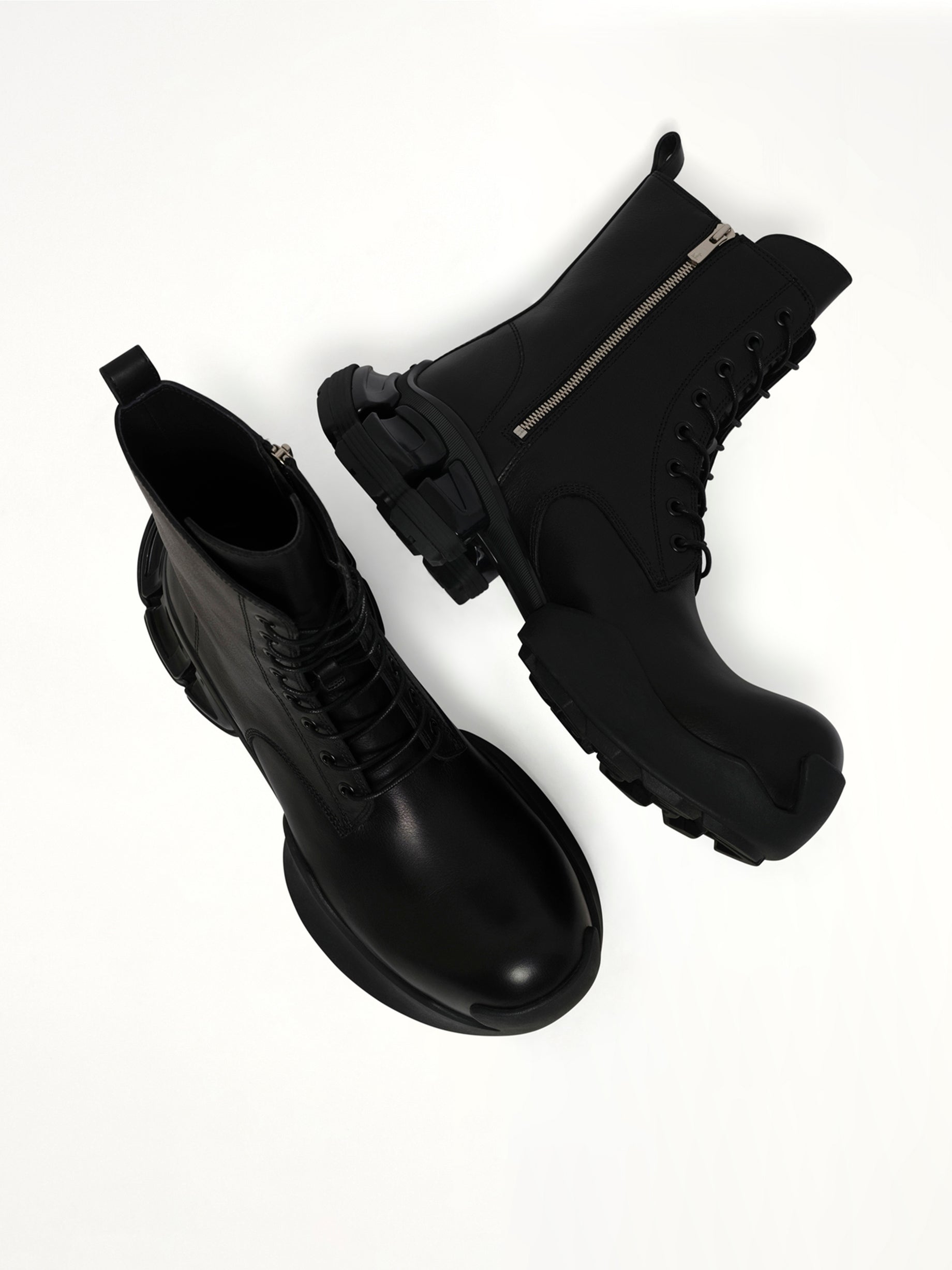 REMAGINE The Core Combat Boots in Black Top View from MARAIS