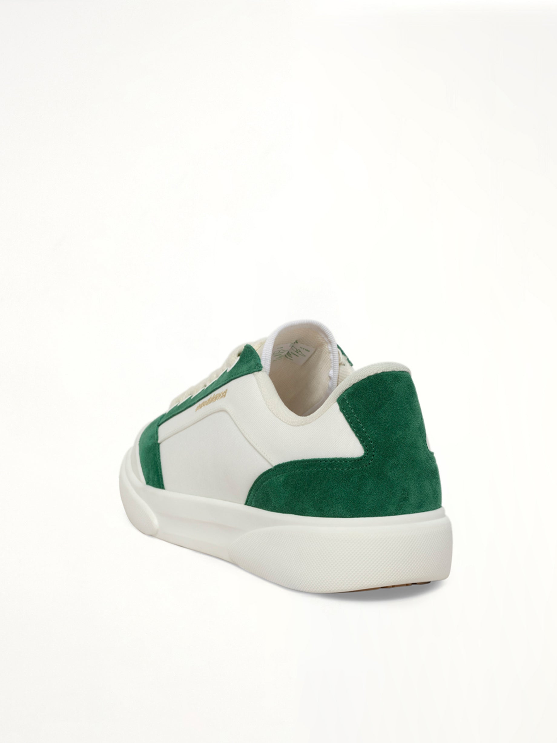 CASABLANCA Del Mar Sneaker in White/Green Back View from MARAIS