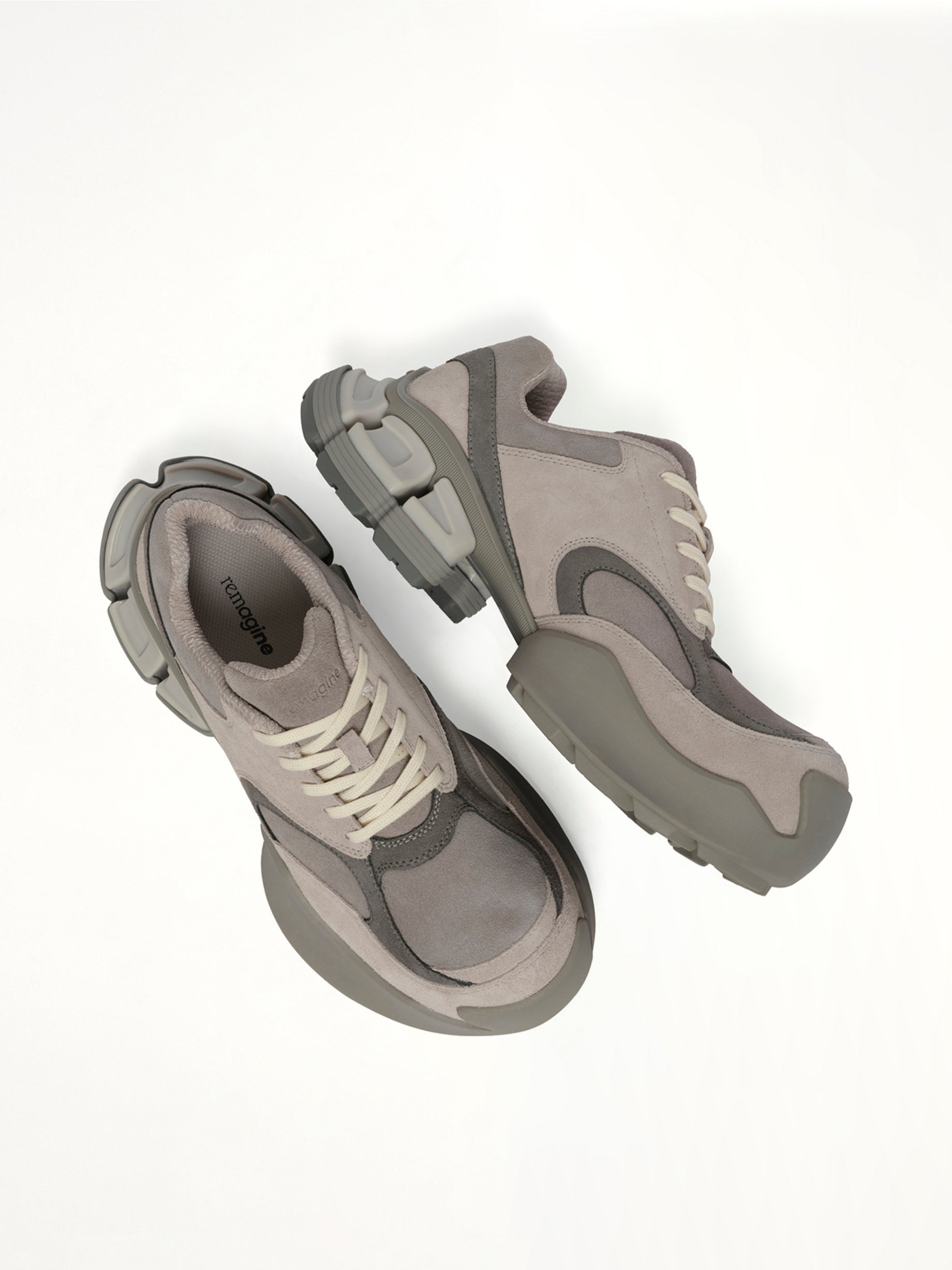 REMAGINE The Core Sneaker in Grey Top View from MARAIS