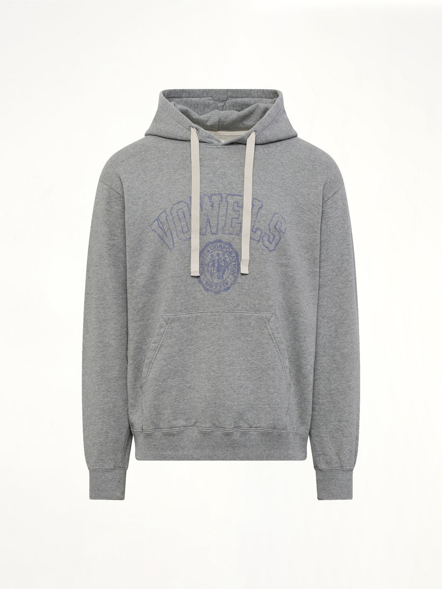 Faded Collegiate Hoodie in Grey Heather