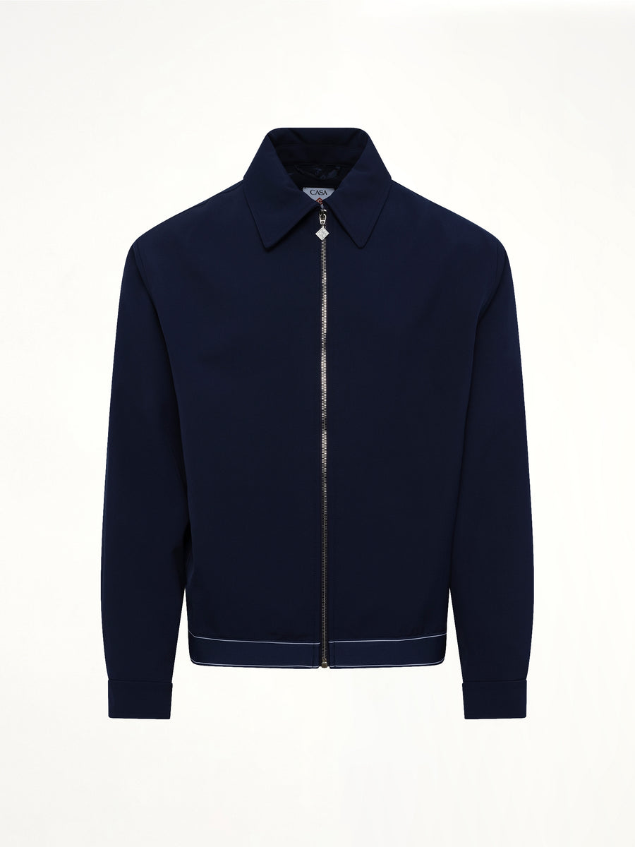 Wool Sports Jacket in Navy