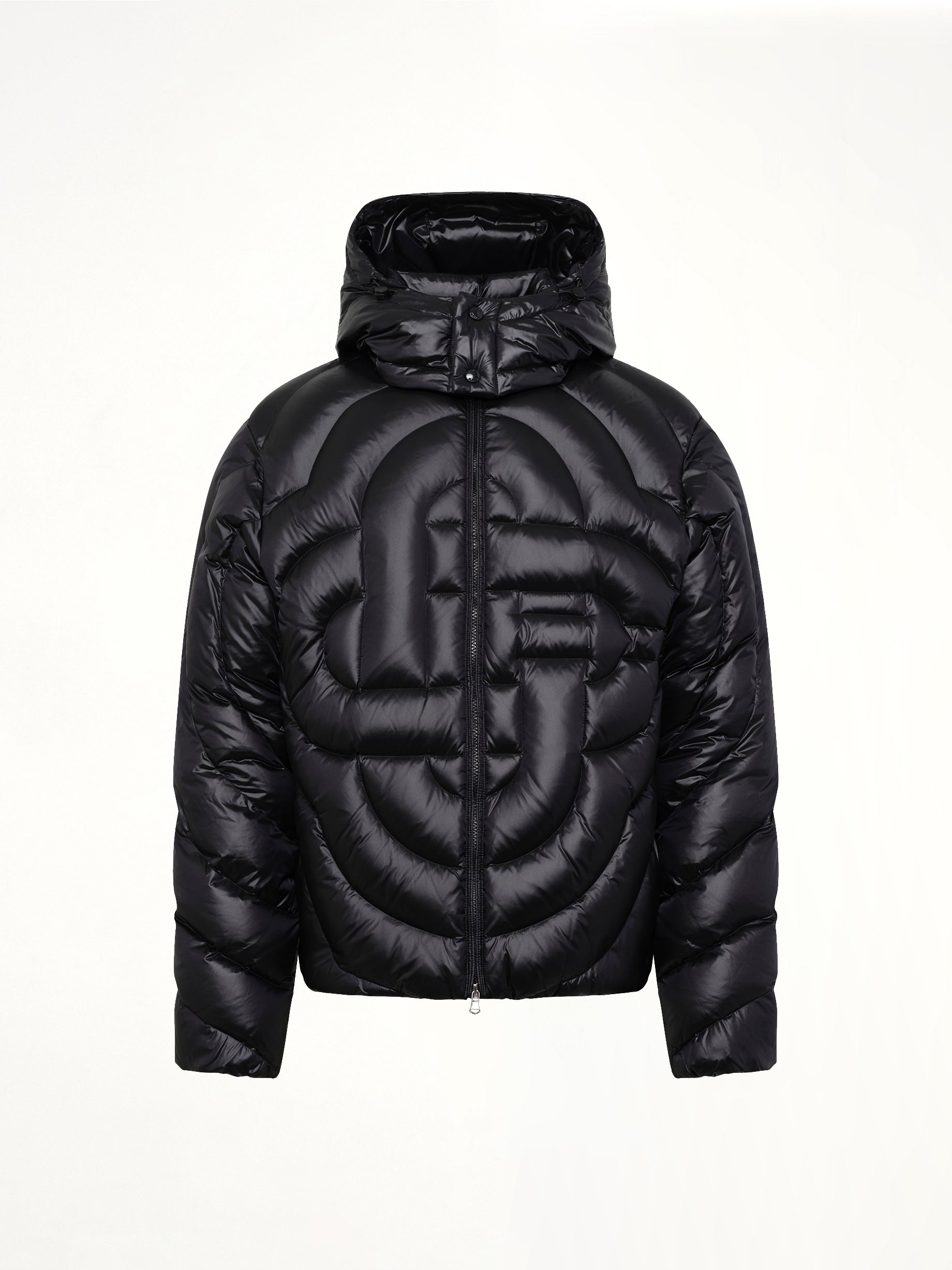 CASABLANCA Quilted Puffer Jacket in Black Product Photo from MARAIS