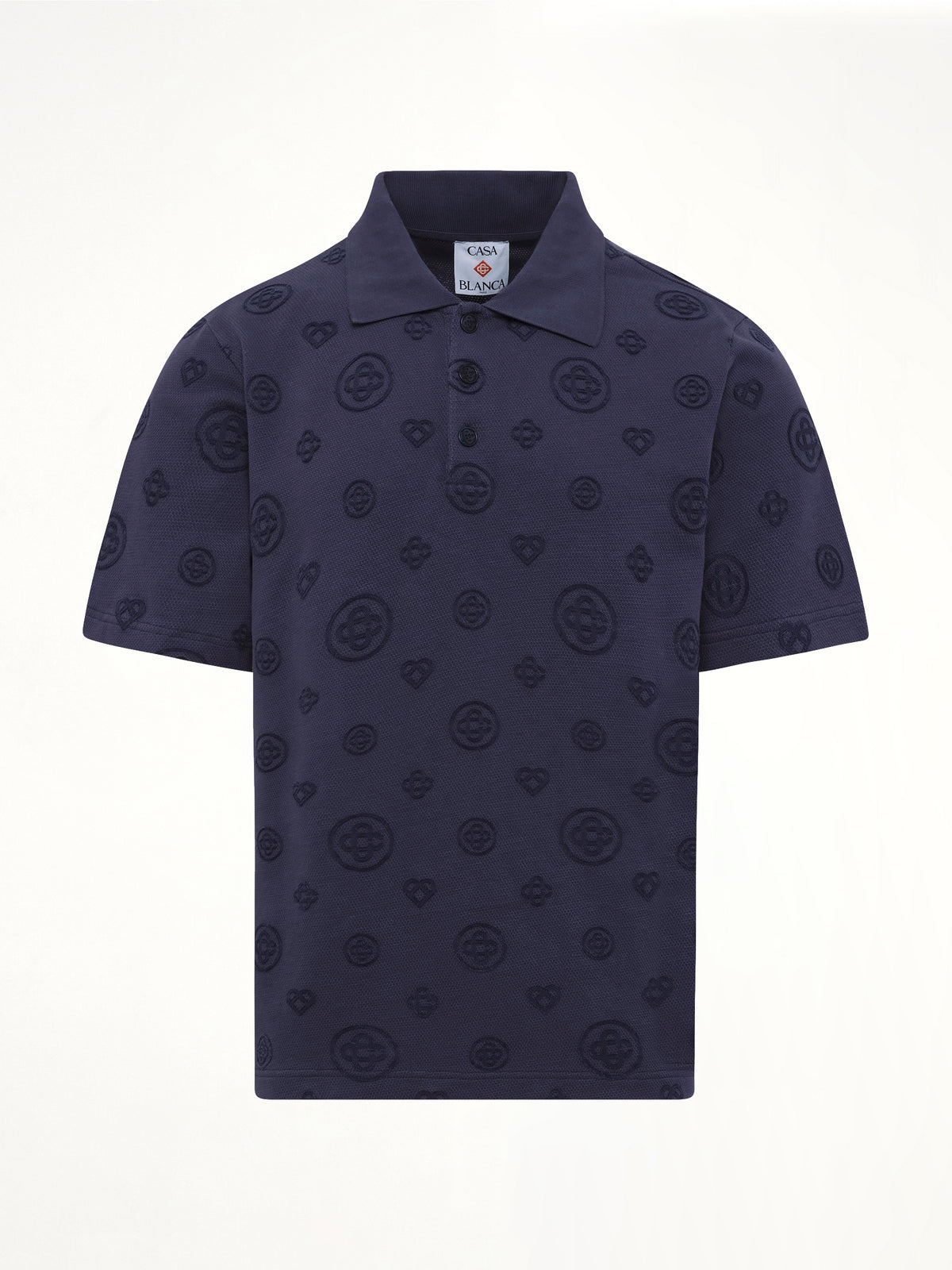 Applique Monogram Polo in Navy