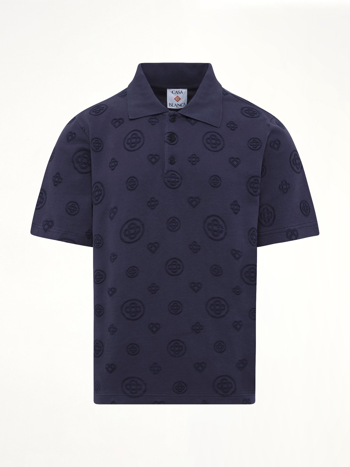Applique Monogram Polo in Navy