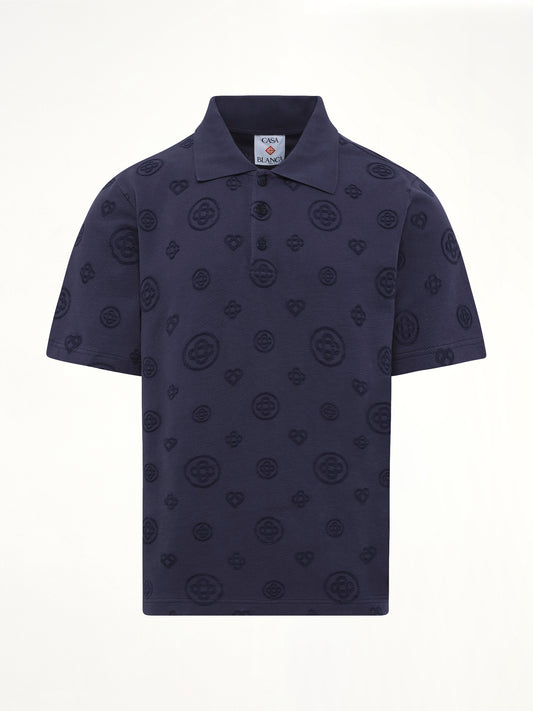 Applique Monogram Polo in Navy