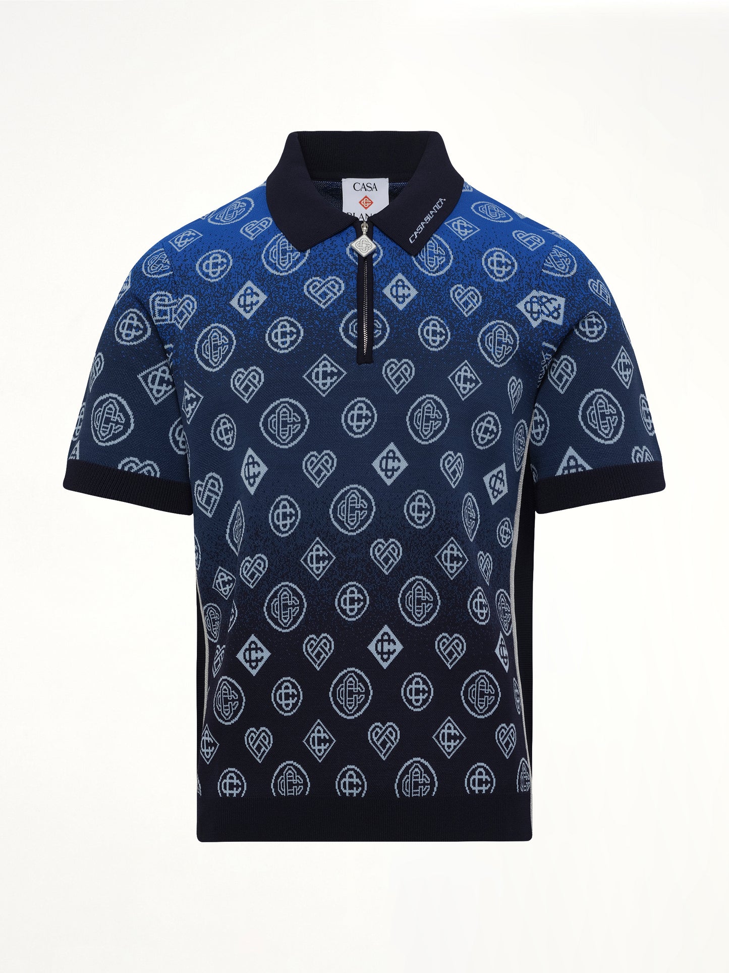 Gradient Monogram Polo Shirt in Blue