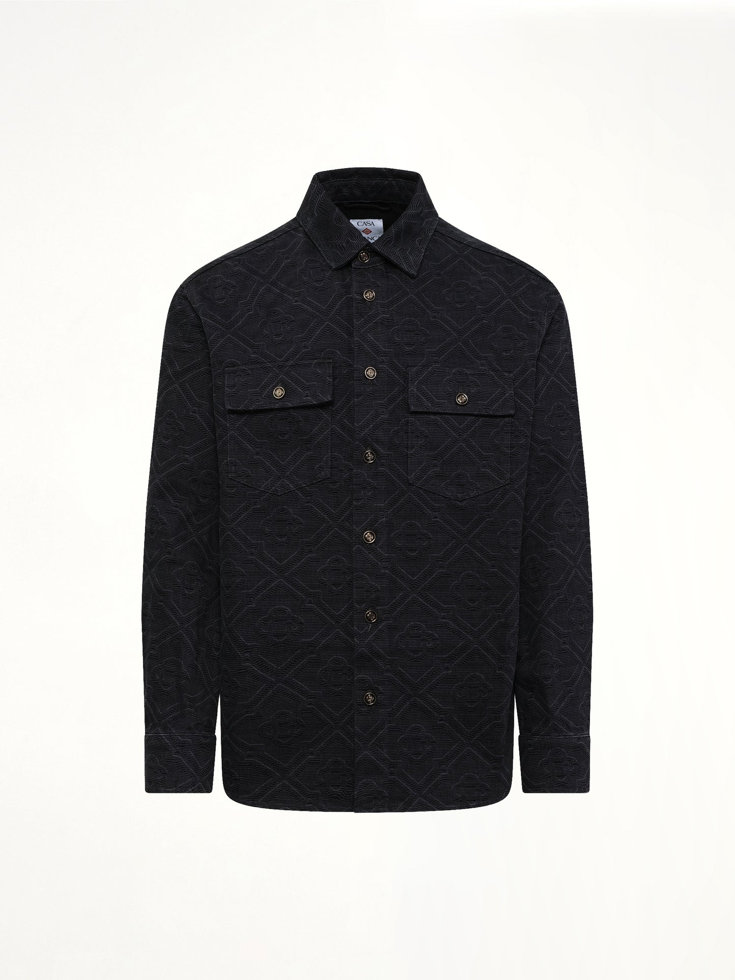 Laser Monogram Denim Shirt in Black