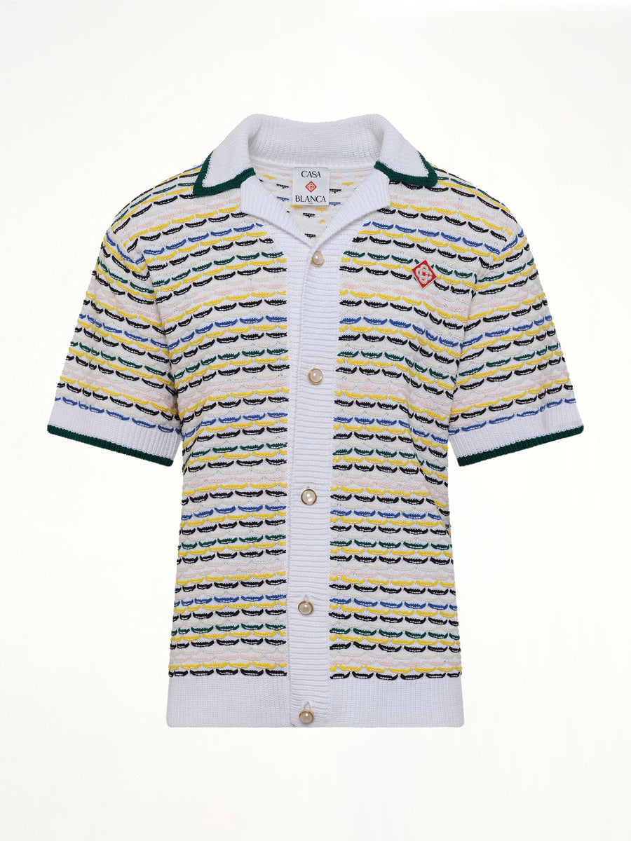 Tuck Stitch Shirt in White