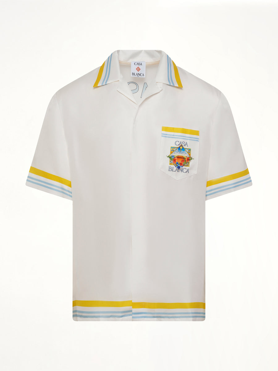 Tennis Landscape SS Shirt in White