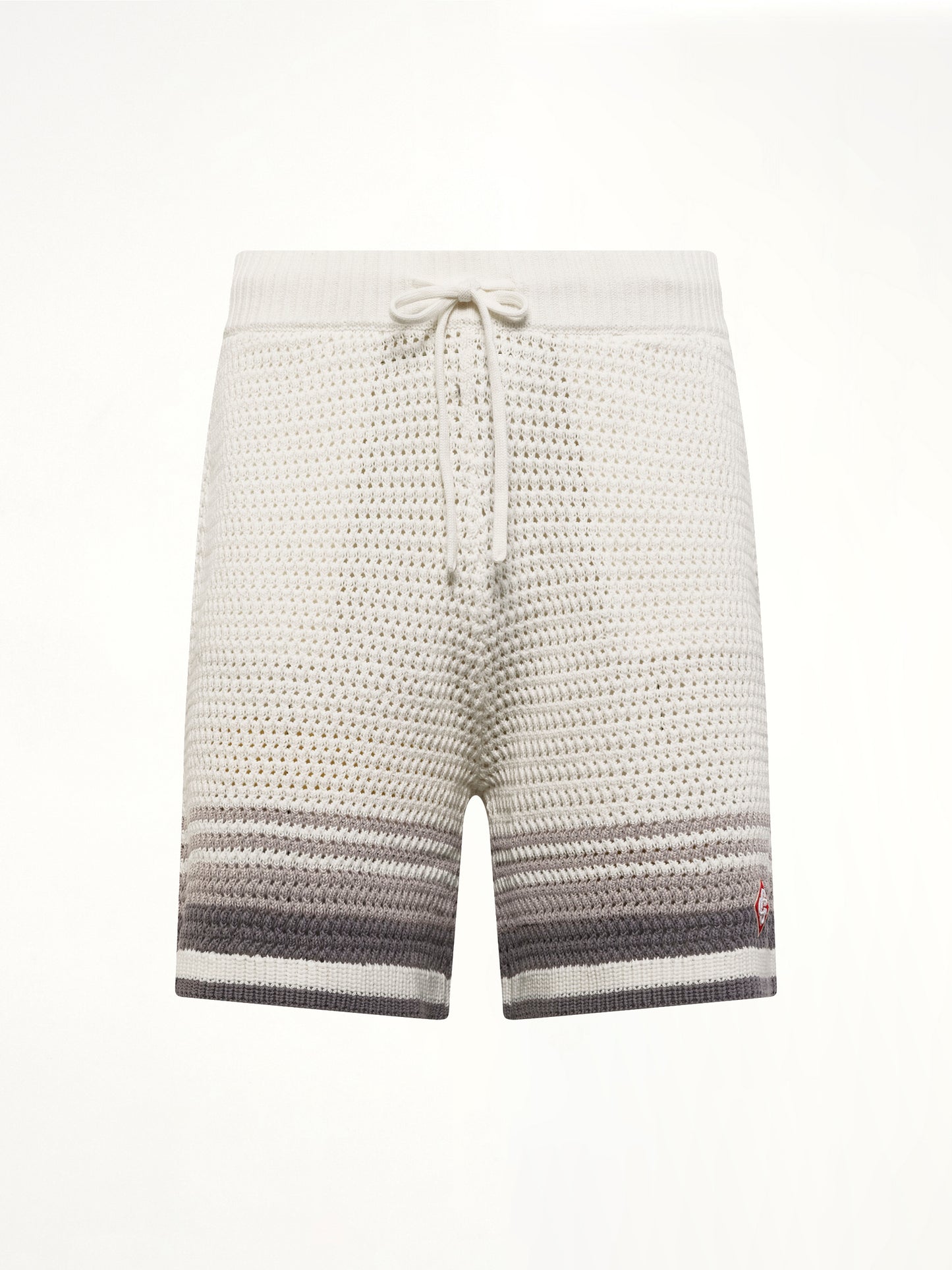 Crochet Shorts in White/Grey