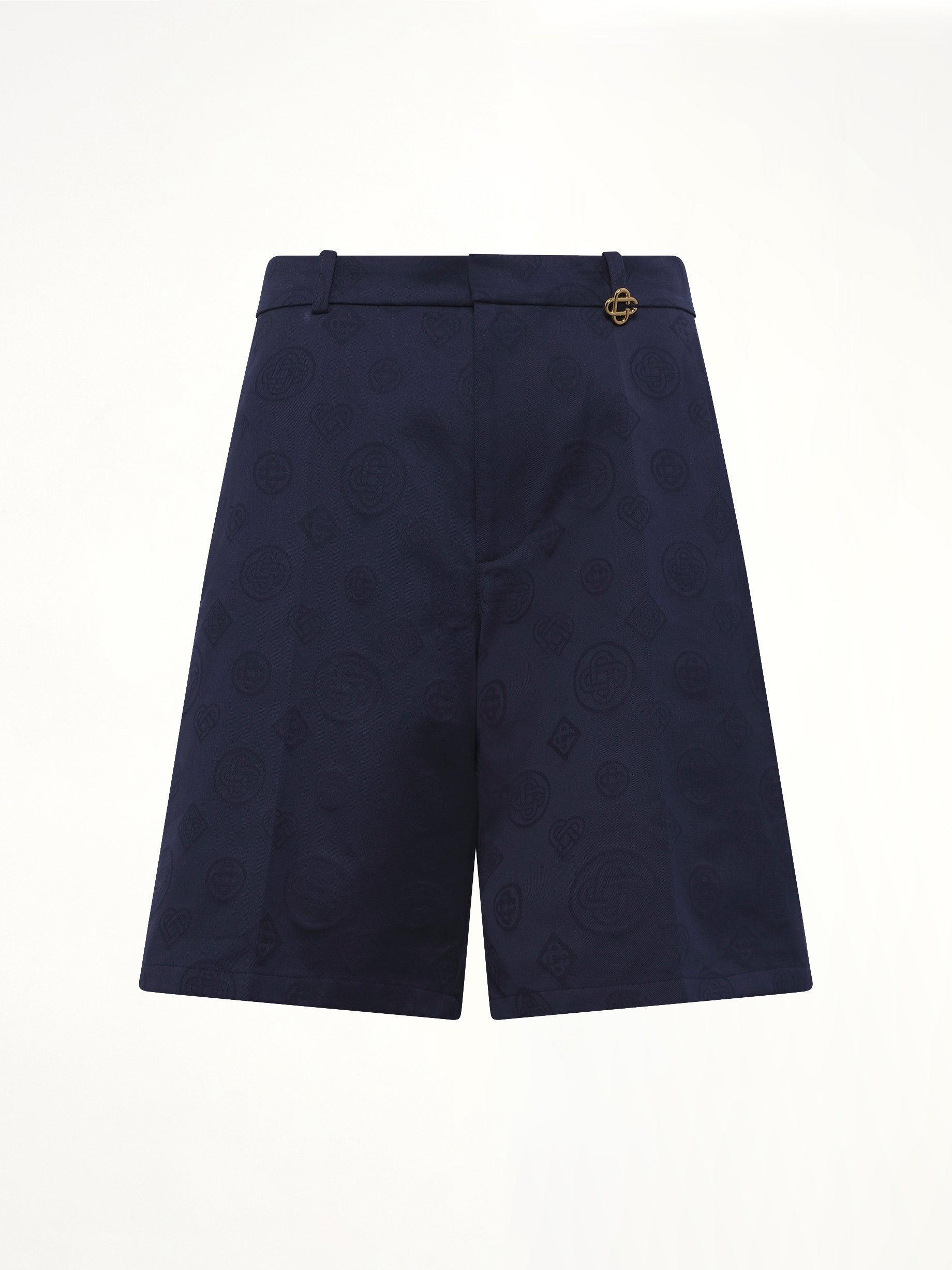 CASABLANCA Monogram Shorts in Navy Product Photo from MARAIS