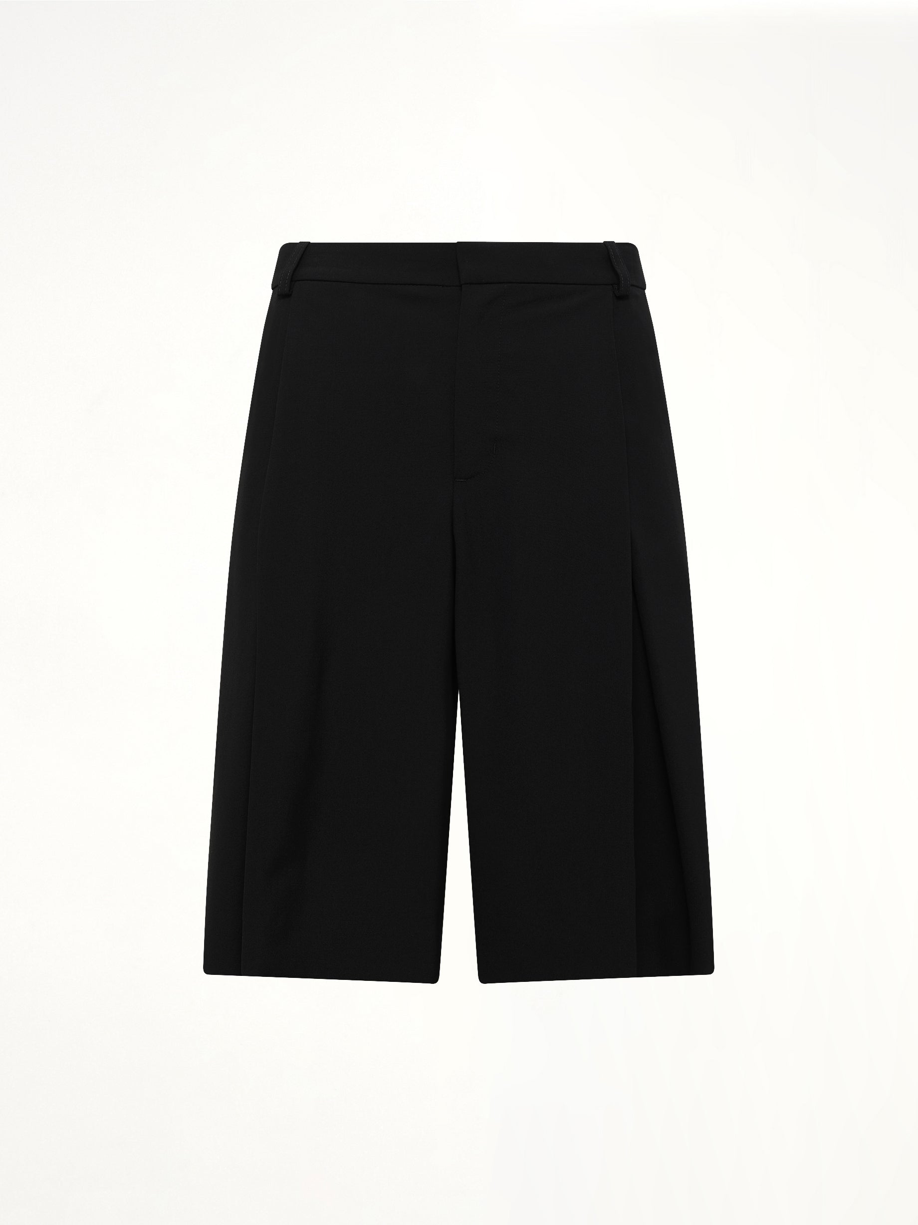 CASABLANCA Pleated Baggy Shorts in Black Product Photo from MARAIS