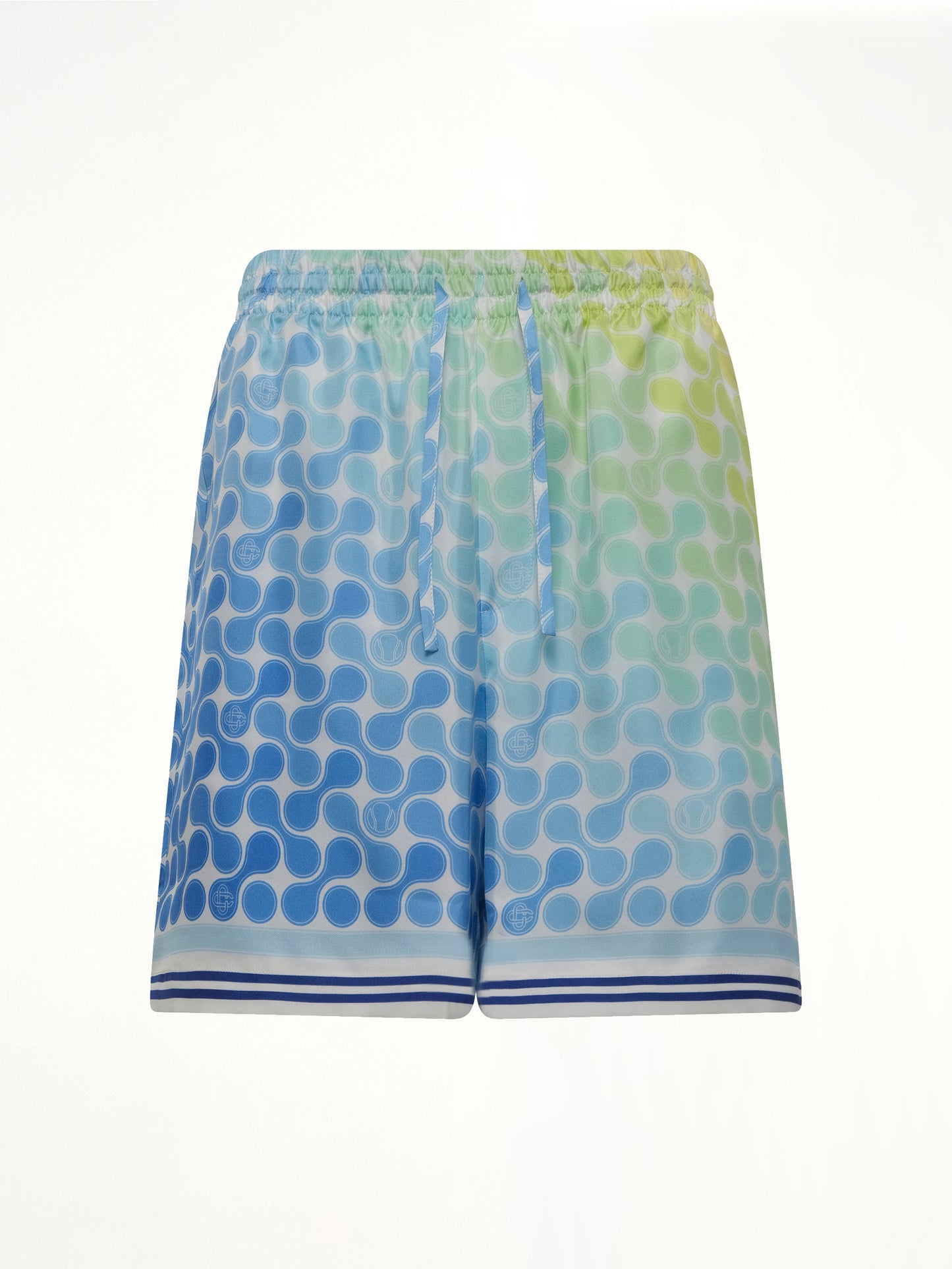 Tennis Tile Silk Shorts in Multicolour