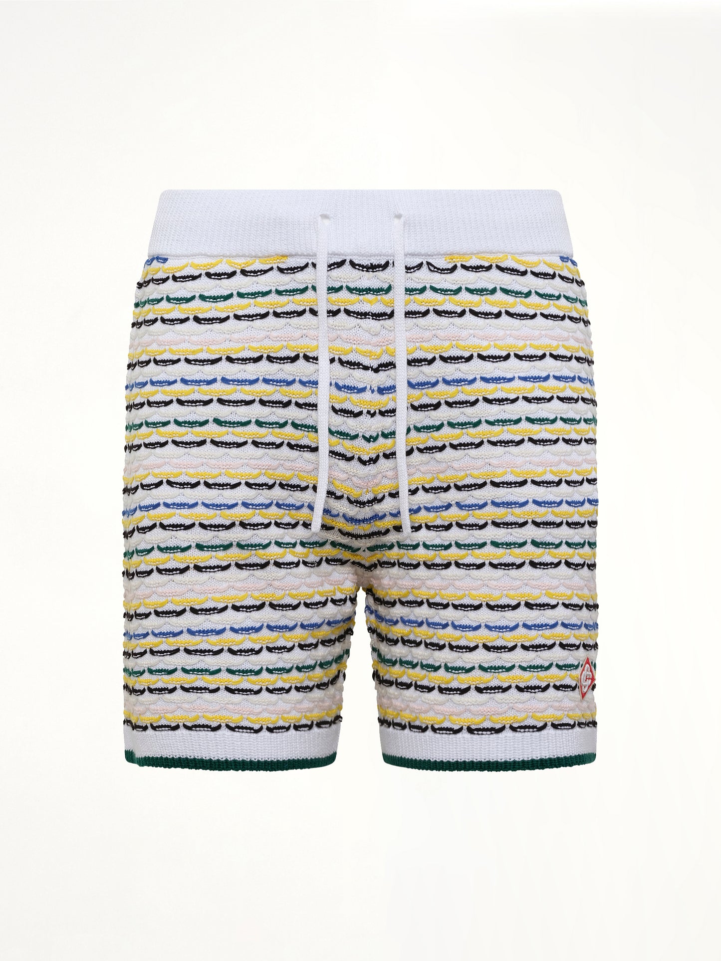 Tuck Stitch Shorts in White