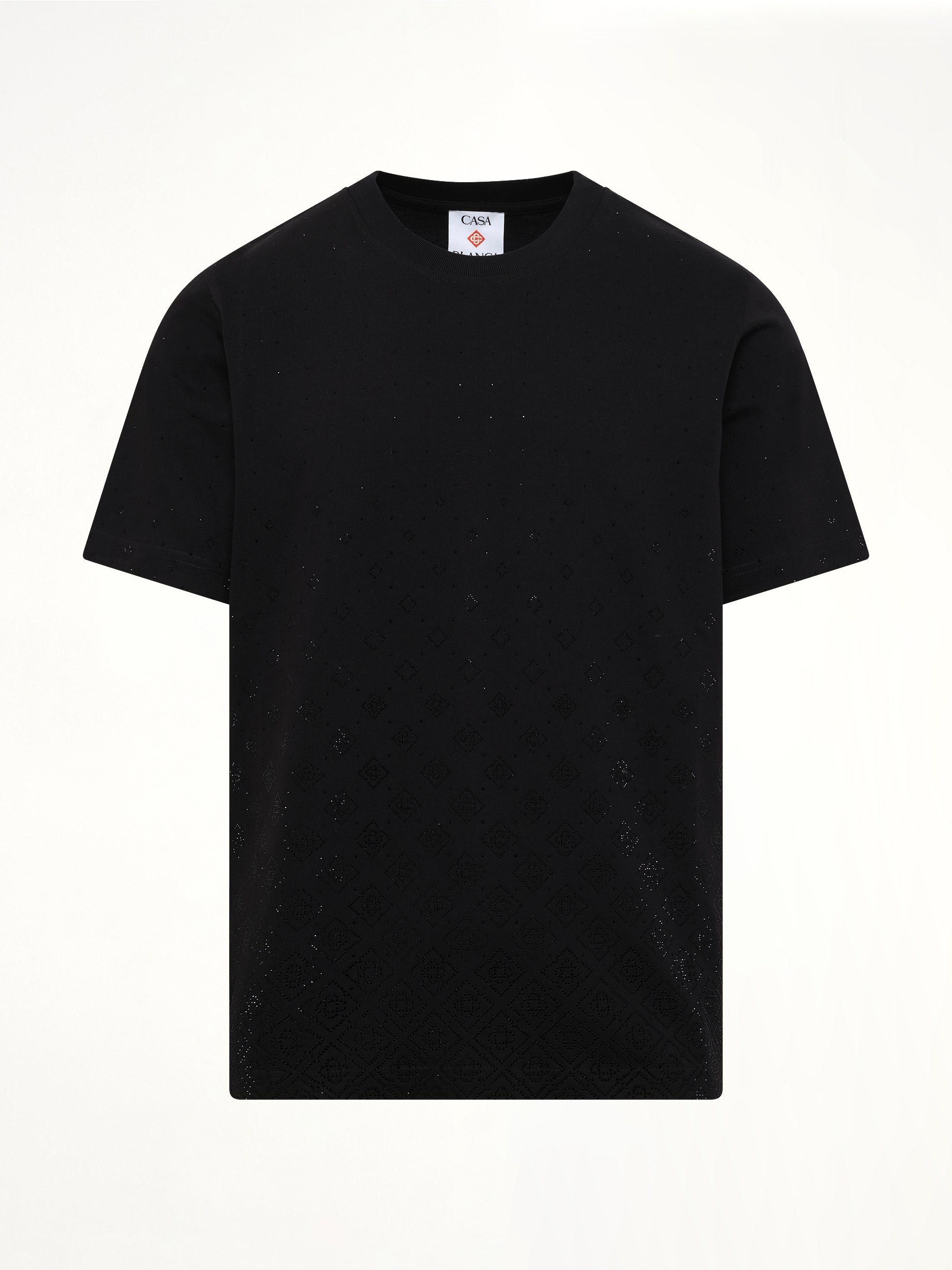 CASABLANCA Crystal Monogram Classic T-Shirt in Black Product Photo from MARAIS
