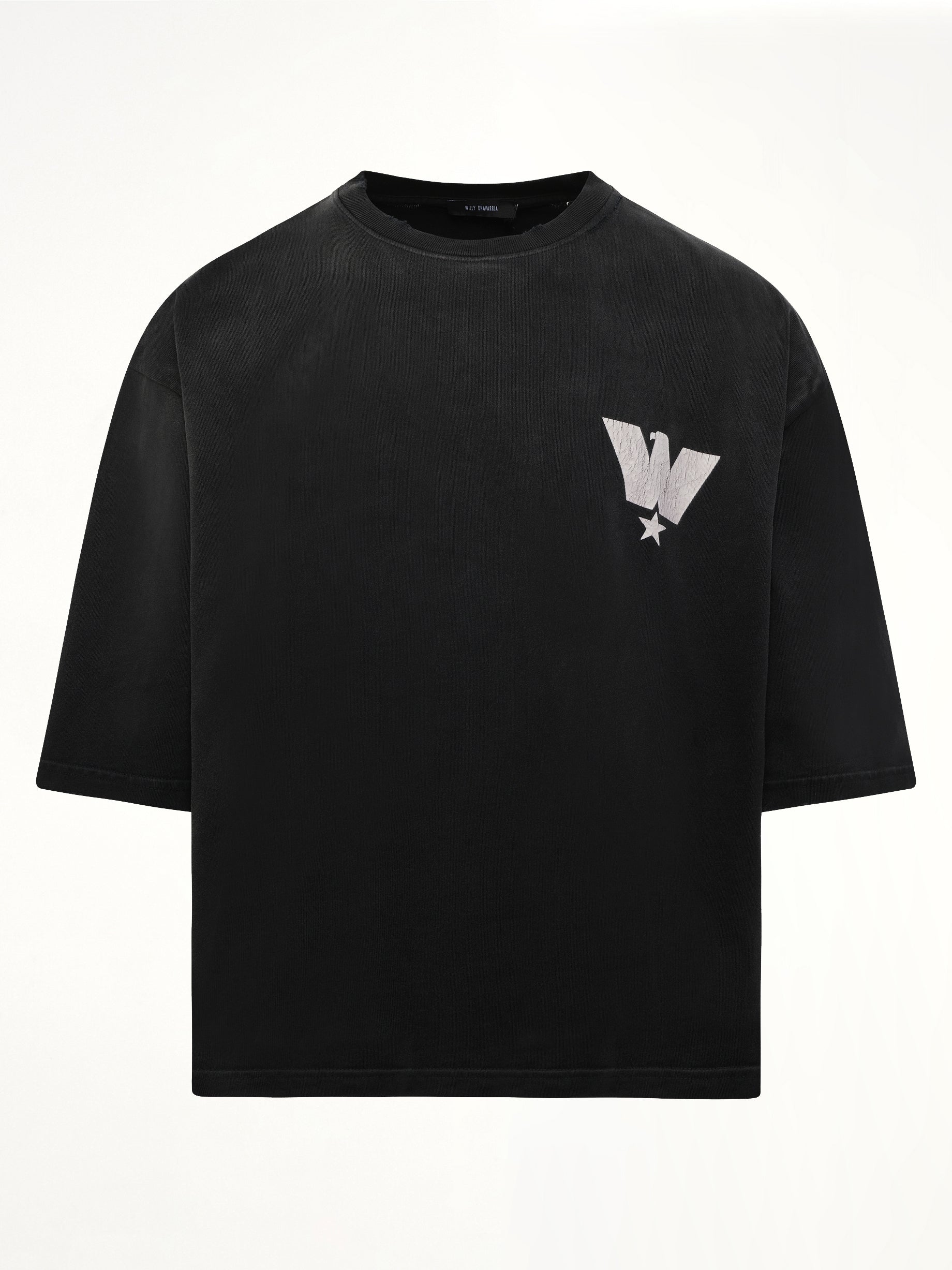 WILLY CHAVARRIA Fashion Service Association Buffalo T-Shirt in Black Product Photo from MARAIS