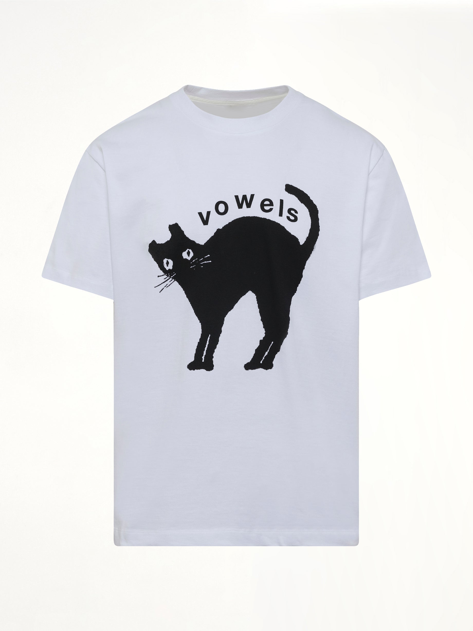 VOWELS Kitty T-Shirt in White Product Photo from MARAIS
