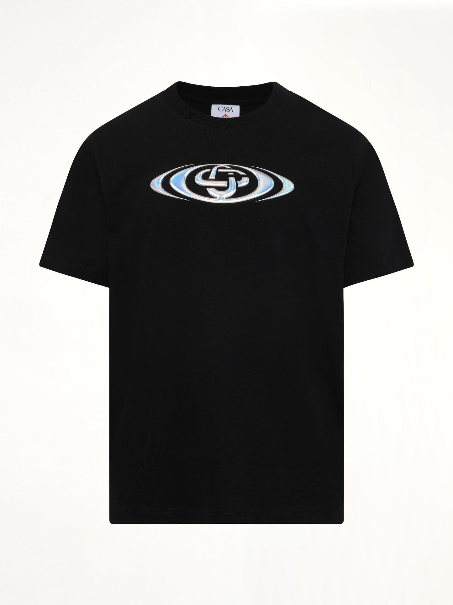 Warped Logo Classic T-Shirt in Black