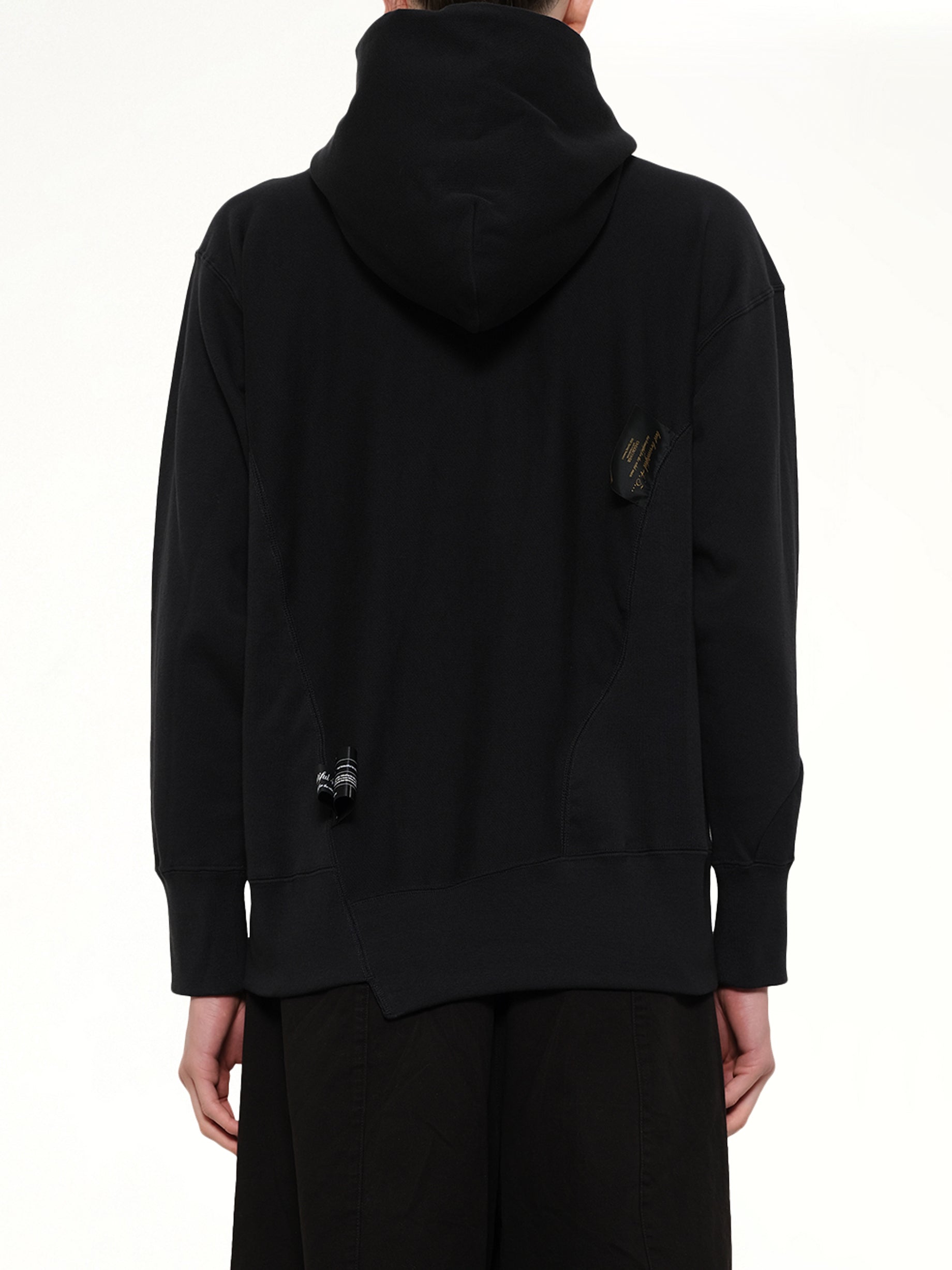 UNDERCOVER Champion x UC Hoodie in Black Back View from MARAIS