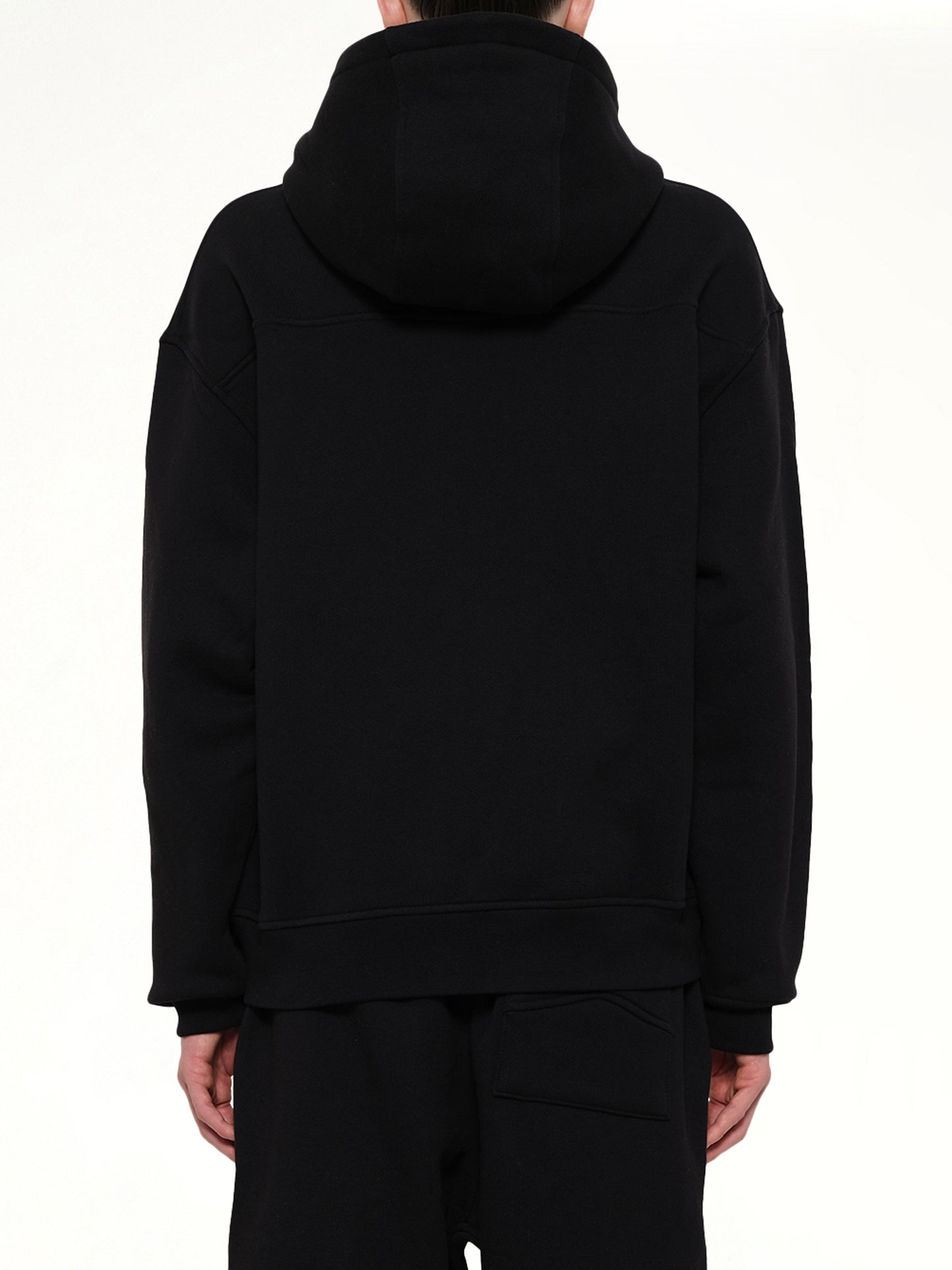 Classique Zip Up Hoodie in Black/White