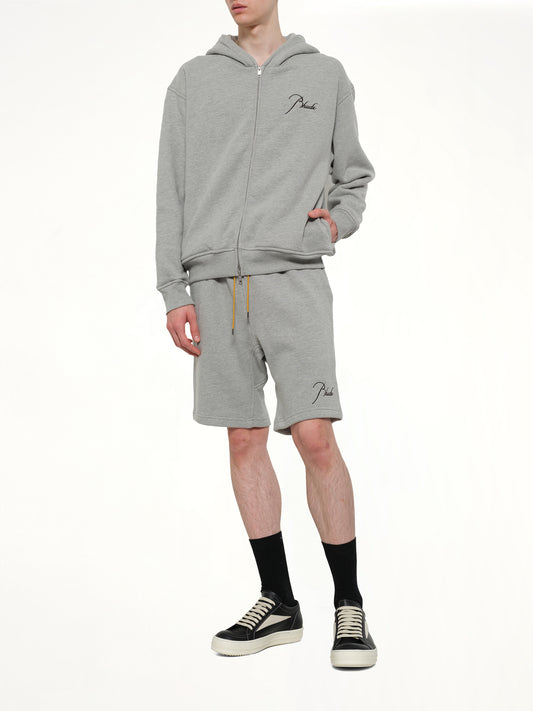 Classique Zip Up Hoodie in Heather Grey/Black