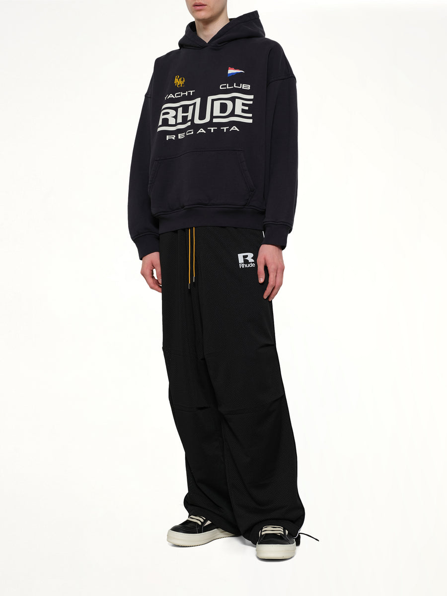 Rhude Regatta Club Hoodie in Vintage Black/White