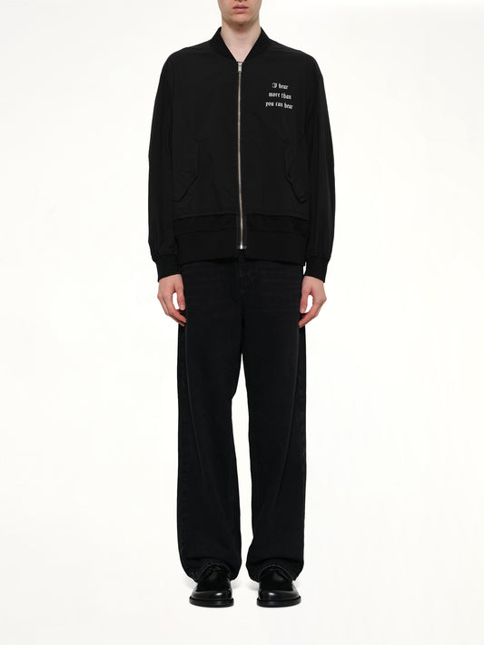 I Hear Bomber Jacket in Black