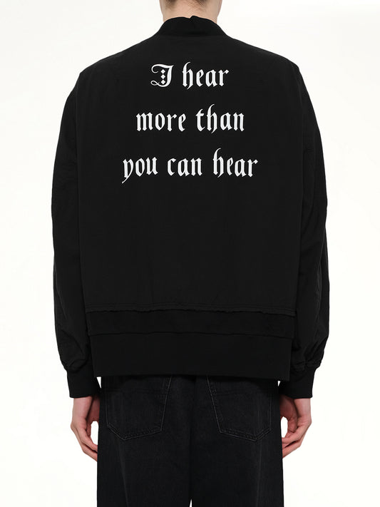 I Hear Bomber Jacket in Black