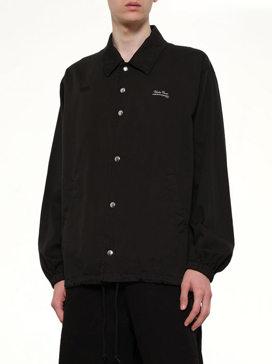 Cotton Coach Jacket in Black