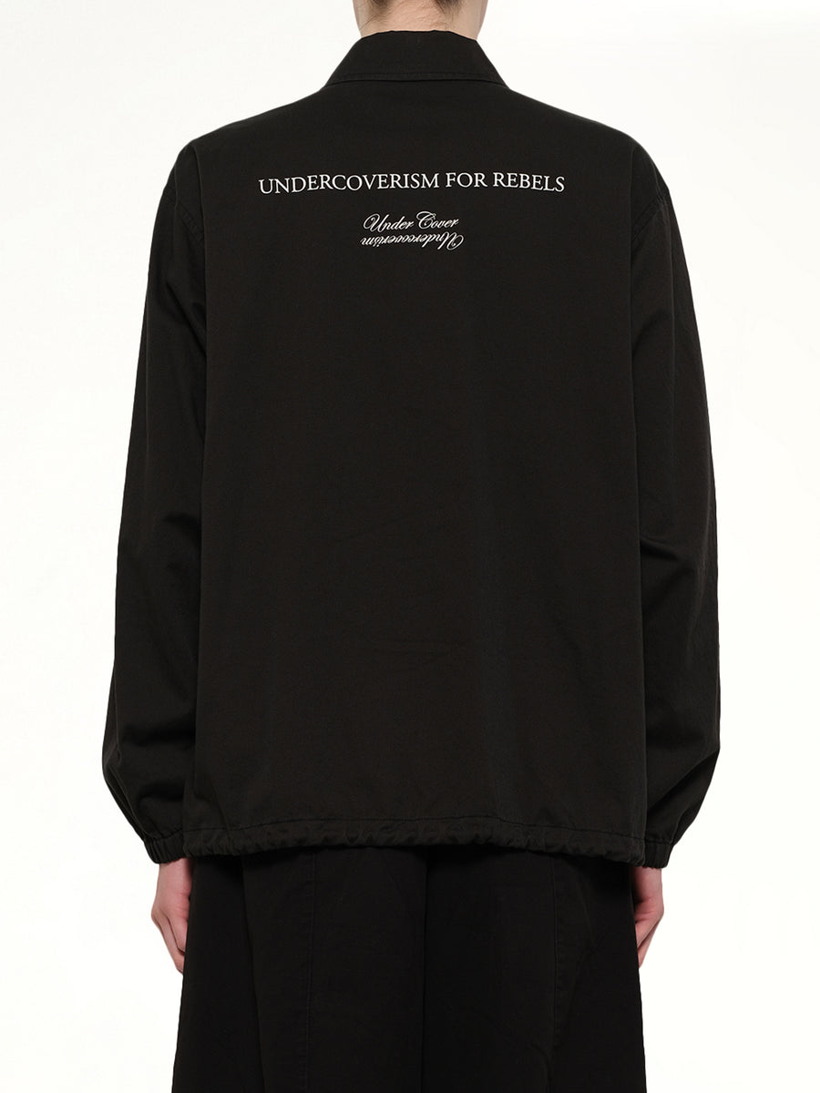 Cotton Coach Jacket in Black