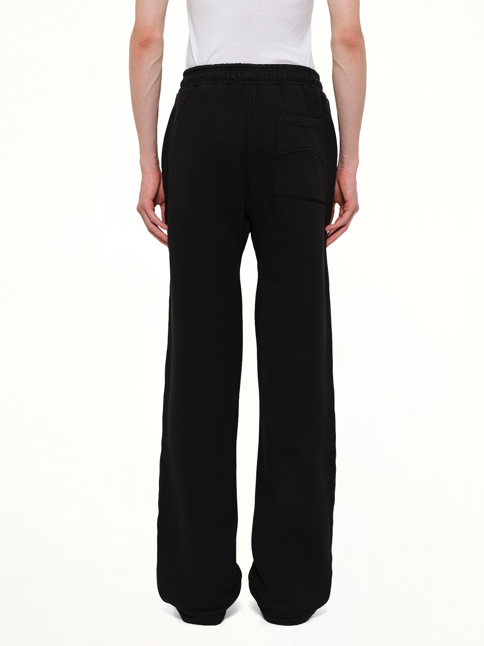 RHUDE Classique Sweatpant in Black/White Back View from MARAIS