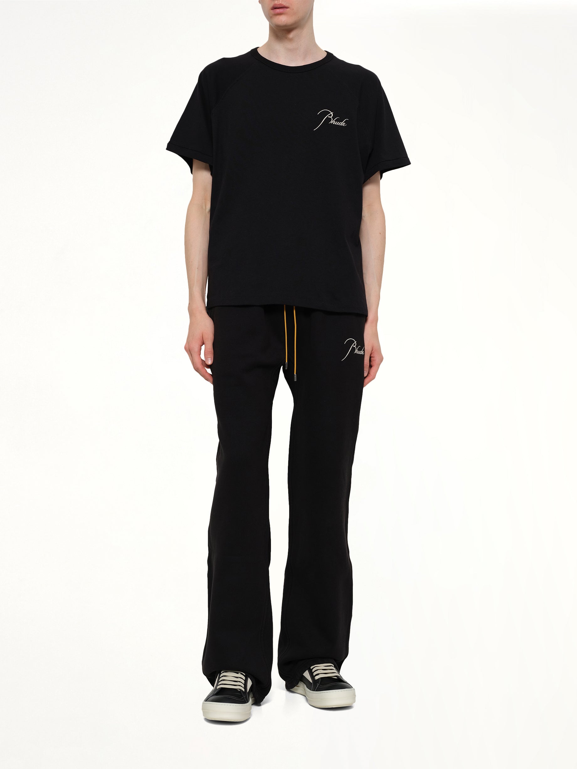 RHUDE Classique Sweatpant in Black/White Full Reference from MARAIS