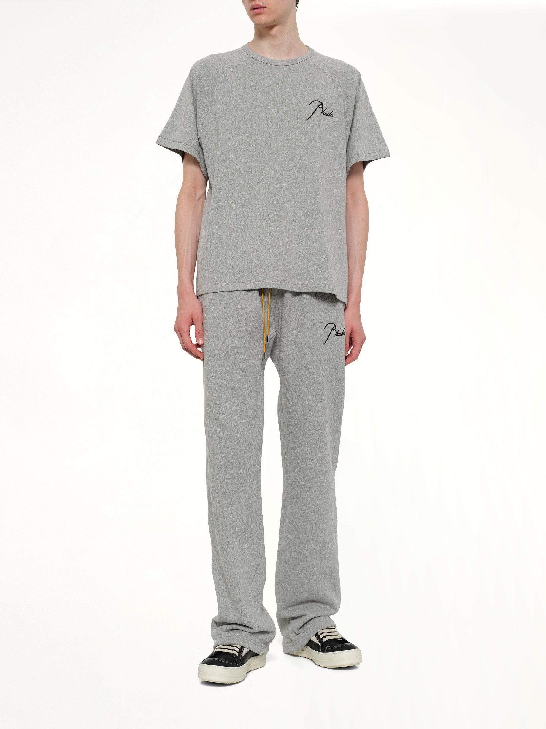 RHUDE , Classique Sweatpant in Heather Grey/Black Full Reference from MARAIS