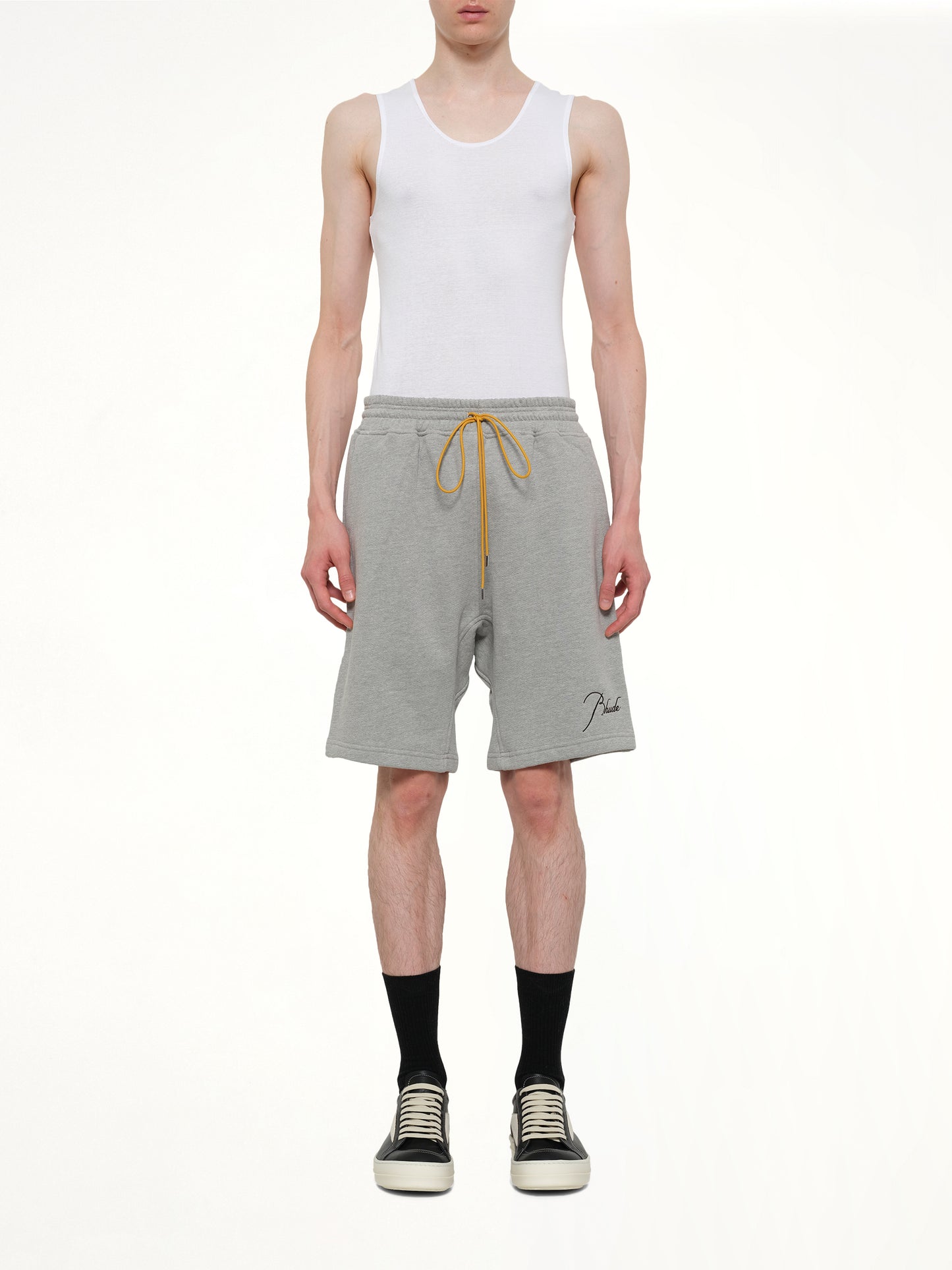 Classique Sweatshort in Heather Grey/Black